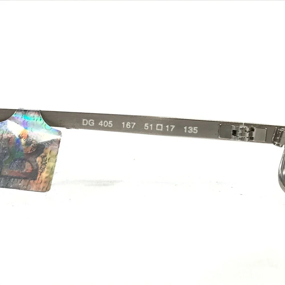 Dolce & Gabbana DG405 167 Eyeglasses Frames Silver Rectangular 51-17-135